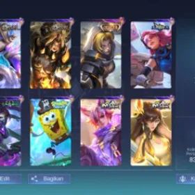 モバイルレジェンド IIH 215 Skins | 131 Heroes | TOP GLOBAL HELCURT ( 1,5K M WR 63% )🥵 | Natalia Collector | Lesley & Julian Meowkin | Ex Immortal ⭐231 | All Embelem Max | WR 58%
