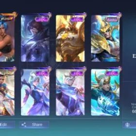 モバイルレジェンド LET 198 Skins | Top Hero WR Good🏅 | 133 Heroes | Ex immortal⭐ 105 | Karina KOF | Epic Skin Good | WR HIGH 60% | All Emblem Max | Expert Collector 1