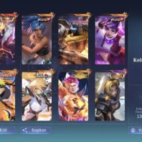 モバイルレジェンド MM354|Lv138|396Skin|LEGEND Franco|2KOF(Karina Guinevere)|TRANSFORMERS Roger|ASPIRANTS Lesley|NARUTO|16EPIC
