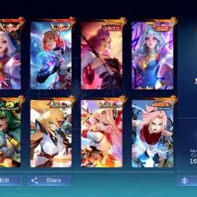 モバイルレジェンド CEL LVL 105 ⚡ 133 HEROES ⚡ 574 SKINS ⚡ MEGA 1