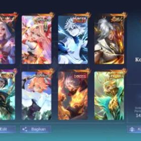 モバイルレジェンド MC142|LV 89|491 SKIN|MEGA COLLECTOR V|2 LEGEND (LUNOX,VALIR)|2 KOF|3 ASP|AAMON SOUL VESSEL|HARITH KILUA|HAYABUSA EXORCIST|XAVIER GOJO|GRANGER PRIME|2 CC (LING)|