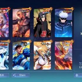モバイルレジェンド 133 HEROES 💜 470 SKINS 💜 MEGA 5 💜LUNOX LEGEND