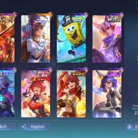 モバイルレジェンド PHARSA COLLECTOR | FLORYN SANRIO | SPONGEBOB | JULIAN MYSTICMEOW | LOLITA RISING | FANNY 9th Peace | More