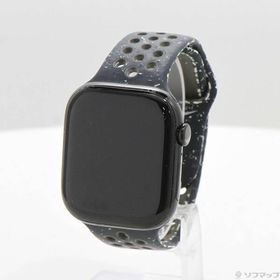 〔中古〕Apple(アップル) Apple Watch Series 10 GPS 46mm ジェットブラックアルミニウムケース ミッドナイトスカイNikeスポーツバンド〔258-ud〕