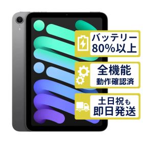 【極美品】iPad mini7 Wi-Fi 128GB 【A2993】 < MXN63J/A >｜スペースグレイ｜本体【バッテリー100％】【整備済製品】QDH5