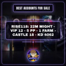 ライキン RISE118: 22M MIGHT - VIP 12 - 5 PP - 1 FARM - CASTLE 18 - KD 4062