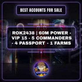 ライキン ROK2438 | 60M POWER - VIP 15 - 5 COMMANDERS - 4 PASSPORT - 1 FARMS