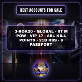 ライキン 3-ROK20 - GLOBAL - 97 M POW - VIP 17 - 8B1 KILL POINTS - 21B RSS - 6 PASSPORT