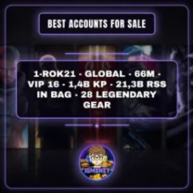 ライキン 1-ROK21 - GLOBAL - 66M - VIP 16 - 1,4B KP - 21,3B RSS IN BAG - 28 LEGENDARY GEAR