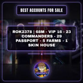 ライキン ROK2378 | 68M - VIP 16 - 23 COMMANDERS - 29 PASSPORT - 5 FARMS - 1 SKIN HOUSE