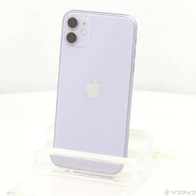 〔中古〕Apple(アップル) iPhone11 64GB パープル MWLX2J／A SIMフリー〔258-ud〕