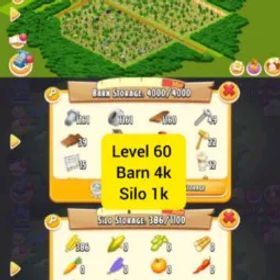 ヘイデイ ⚡Hayday Account 60 Level⚡