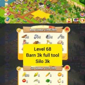 ヘイデイ ⚡Hayday Account 68 Level⚡