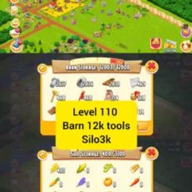 ヘイデイ ⚡Hayday Account 110 Level⚡