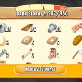 ヘイデイ Barn 950 | Silo 50 | 10 Level | +75K Coin | 45 Diamond