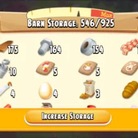 ヘイデイ Barn 925 | Silo 50 | 10 Level | +65K Coin | 49 Diamond
