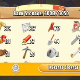 ヘイデイ 50 level | land tools Account | Barn 3000 | Silo 800 | 1M coin | land item's