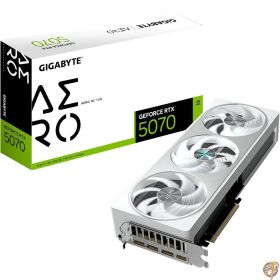 【クーポン配信中】GIGABYTE GeForce RTX 5070 AERO OC 12G グラフィックスカード、12GB 192ビットGDDR7、PCIe 5.0、WINDFORCE冷却システム、GV-N5070AERO OC-12GD ビデオカード。