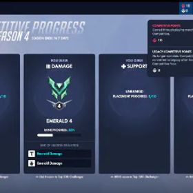 オーバーウォッチ S4✅ Emerald 4 DPS | Placed