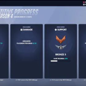オーバーウォッチ S4✅ Bronze3 Sup | Placed