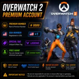 オーバーウォッチ ✅SMS Verified ⭐USA⭐Fresh Premium Number