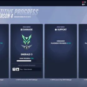 オーバーウォッチ S4✅Emerald 3 DPS | High Emerald | Placed