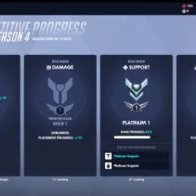 オーバーウォッチ S4✅ Plat 1 Sup | High Plat | Placed