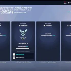 オーバーウォッチ S4⚡PLAT 4 DPS⚡ | Placed丨Ranked Ready丨Instant Delivery