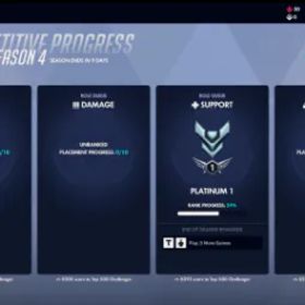 オーバーウォッチ S4✅Plat 1 Sup| Legendary Weapon – Widowmaker | Placed