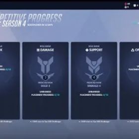オーバーウォッチ Gold 2 DPS ✅ EMERALD 4 Support✅S4_2026