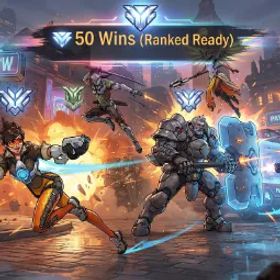 オーバーウォッチ 💎 50 Wins (Ranked Ready)