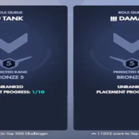 オーバーウォッチ Bronze 2 role (TANK + DPS) 🎮