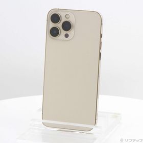 (中古)Apple iPhone13 Pro Max 128GB ゴールド MLJ63J/A SIMフリー(251-ud)