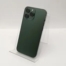 【中古】【赤ロム保証あり】Apple au 【SIMフリー】 iPhone 13 Pro Max 128GB アルパイングリーン MNCU3J/A【大阪堂島】保証期間１ヶ月【