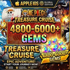 ワンピーストレジャークルーズ (IOS/GB) 4800-6000+Gems+15-48+Limited Characters