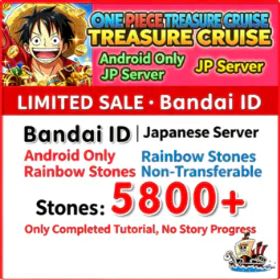 ワンピーストレジャークルーズ [JP][Android][Bandai ID] 5800+ Rainbow Gems | Tutorial Only | OPTC Starter Account