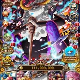 ワンピーストレジャークルーズ 111M BOUNTY - Lvl 254 - 11 Rainbow Gems - Roger Lv110, Shanks Lv110, Garp Lv110, Kuzan Lv99