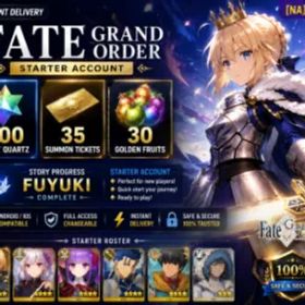 フェイトグランドオーダー [Instant] [NA] 200 SQ | 35 Tickets | 30 Fruit | Story Fuyuki | Starter Account | Android / IOS | Fate Grand Order | FGO