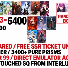 フェイトグランドオーダー 🔥 6300+ SQ | Meta Supports + Summer Castoria | 0-3 Bonus SSR | Story OC4 | Free SSR Ticket #8