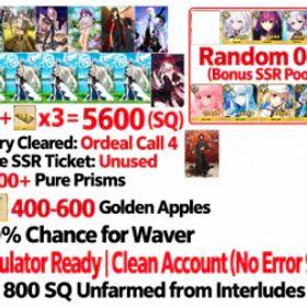 フェイトグランドオーダー 🔥 5600+ SQ | NP5 U-Olga Marie + 6 Meta Supports | 0-6 Bonus SSR | Story OC4 | Free SSR Ticket #10