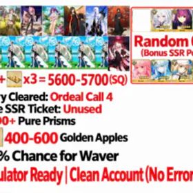 フェイトグランドオーダー 🔥 5700+ SQ | NP5 U-Olga Marie + 5 Meta Supports | 0-6 Bonus SSR | Story OC4 | Free SSR Ticket #12