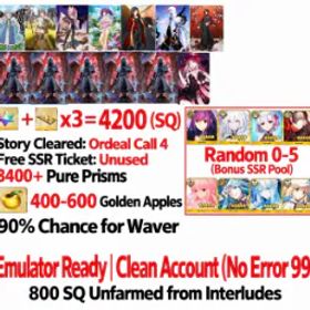 フェイトグランドオーダー 🔥 4200+ SQ | NP5 First Hassan + 6 Meta Supports | 0-5 Random Bonus SSR | Story OC4 | Free SSR Ticket #19
