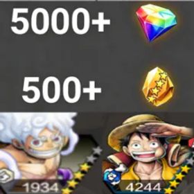 ワンピースバウンティラッシュ Luffy+DreamLuffy💎5000+✨500+