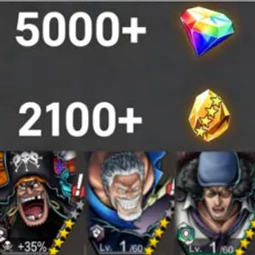 ワンピースバウンティラッシュ Teach+Garp+Kuzan💎5000+✨2100+