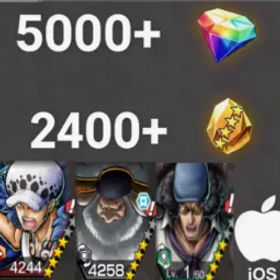 ワンピースバウンティラッシュ Law+Saturn+Kuzan💎5000+✨2400+