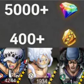 ワンピースバウンティラッシュ Law+ Luffy+Kuzan💎5000+✨400+