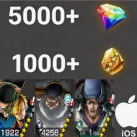 ワンピースバウンティラッシュ Zoro&Sanji+Saturn+Kuzan💎5000+✨1000+