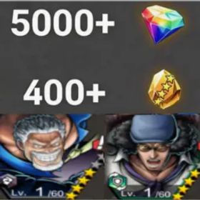 ワンピースバウンティラッシュ Garp+Kuzan💎5000+✨400+