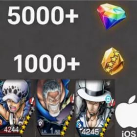ワンピースバウンティラッシュ Laws+Garp+Lucci💎5000+✨1000+