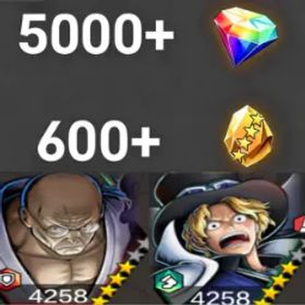 ワンピースバウンティラッシュ Nusjuro+Sabo💎5000+✨600+